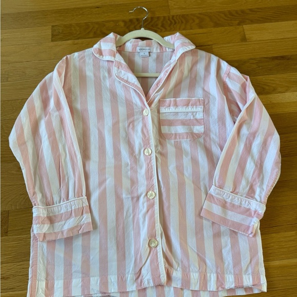 Serena & Lily Pajama Beach Club Stripe Pajama top size small pink striped - Picture 7 of 7